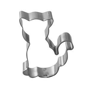 Juego de moldes para cortar galletas de gato de acero, caja de 96, incluye herramientas de metal en forma de flor y corazón - Product Image 1