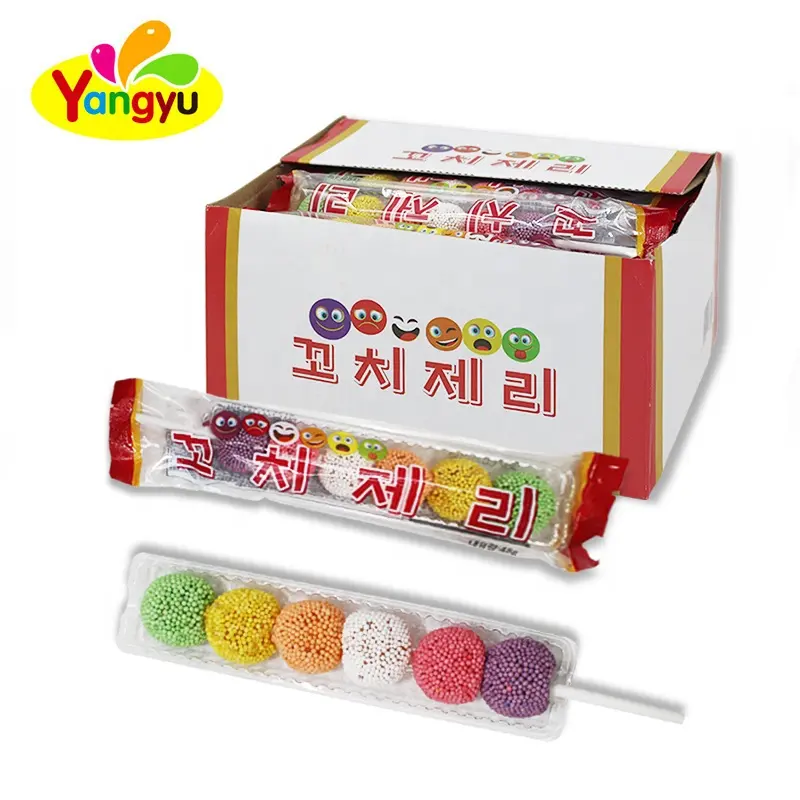 Thị trường Hàn Quốc Stick loại mini chua kẹo bóng tráng đầy màu sắc chua Gummy kẹo