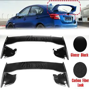 9Pcs Rear Spoiler Trunk Wing For Subaru Impreza WRX STI 2015 2016 2017 2018 2019 2020 Carbon Fiber Car Boot Lip Tuning Accessory