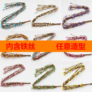 Ratán artificial Pengteng con bayas, 40 cm, material para manualidades de coronas, para decoración de bodas y hogar. - Product Image 2