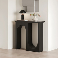Lumière luxe porte d'entrée blanc et noir Console Table moderne Simple Table d'appoint maison salon maison entrée hôtel