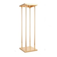Nouveau support de fleurs en métal carré doré centres de table de mariage pour tables, support de vase à fleurs géométrique pour événements réception mariage