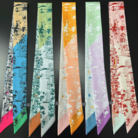 Robot impression sergé foulard en soie pour femmes marque de luxe Foulard femmes cravate nouvelle mode foulards pour dames et fille