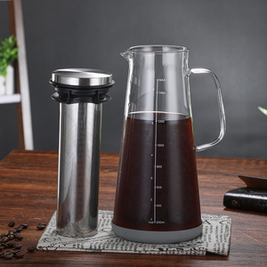 HIGHWIN 1400ml cafetière à infusion froide pichet à infusion froide glacée <span class=keywords><strong>pour</strong></span> infuser du café et du thé glacés - Product Image 3