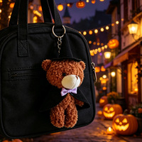 Cadeau d'Halloween : Petit porte-clés en peluche, pendentif figurine (chapeau de sorcière, aile de chauve-souris, citrouille), breloque de sac à dos, pour fête, vente en gros, faible MOQ, fabriqué en Chine