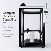 Imprimante 3D FDM grand format 600x600x1200mm à cadre ouvert, contrôle tactile 7 pouces, double extrudeur industriel, plateau chauffant, USB/WiFi