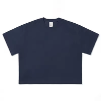 T-shirts courts amples personnalisés avec logo pour hommes, 100 % coton épais, coupe oversize, vente en gros pour l'été