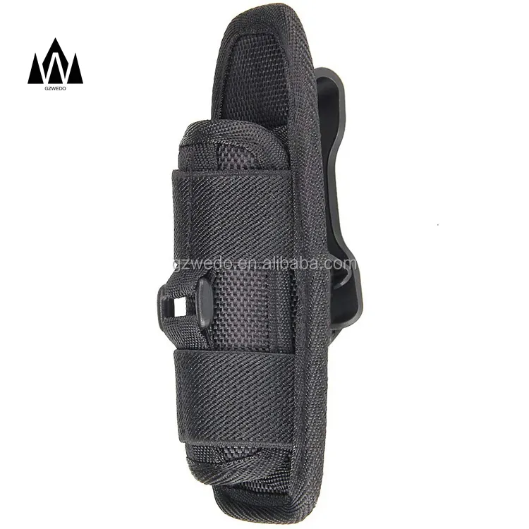 Flashlight Holster for Tactical Torch, Duty Belt Flashlight Holder Tactical Nylon Pouch Case with 360 Degrees Rotatable Clip