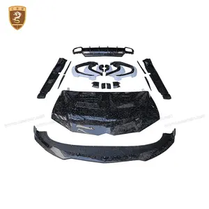 1016 Body Kits Upgrade For Lamborghini Urus Wide Bodykit Forged Carbon Fiber Front Lip Side Skirt Rear Diffuser Engine Hood