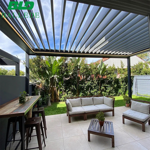 Pergola en aluminium résistante aux intempéries, couverture de patio à lames orientables 4x4 <span class=keywords><strong>4x3</strong></span> 4x6, gazebo bioclimatique motorisé en aluminium pour extérieur, fabricant - Product Image 3
