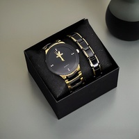 Ensemble de montres pour couple en gros, montres-bracelets à quartz étanches pour homme et femme avec bracelet, coffret cadeau pour amoureux OEM ODM