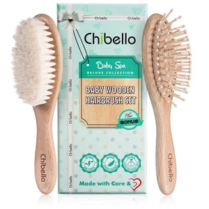 cepillo para el pelo del bebé, cepillo para recién nacido, juego de cepillo de madera para el pelo del bebé - Product Image 3