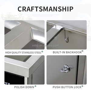 Kép Phân Loại Rác <span class=keywords><strong>Bin</strong></span> Kim Loại Trong Suốt Đường Phố Thùng Rác Có Thể Thân Thiện Môi Trường Tái Chế Thép Mạ Kẽm Ngoài Trời Thùng Rác <span class=keywords><strong>Bin</strong></span> - Product Image 4