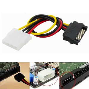 Оптовый удлинитель питания <span class=keywords><strong>SATA</strong></span>-<span class=keywords><strong>IDE</strong></span> из чистой меди, 4-контактный гнездо на 15-контактный штекер, с ПВХ-оболочкой, для компьютеров и ПК - Product Image 5