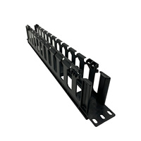 Gabinete de Plástico para Cables 1U/2U, Equipo de Gestión de Cables, Guía de Cables, Organizador de Cables Horizontal