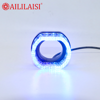 Nouveau projecteur LED universel 1,5 pouce RGB Angel Eye avec couvercle décoratif pour phare, configuration de lentille et ampoule pour I20 Venue