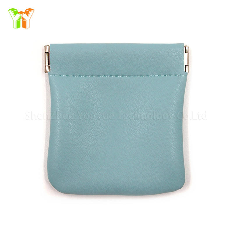 Fashion Squeeze Coin Pouch Soft PU Leather Coin Purse