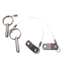 Goupille à dégagement rapide en acier inoxydable 304, 1/4x3/4 pouce, goupille à bille autobloquante, kayak, canot pneumatique, yacht, accessoires de bateau