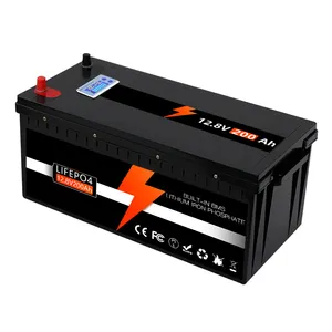 12V150Ah RV stockage d'énergie alimentation lithium fer phosphate batterie pack lampe au xénon 600A machine marine batterie solaire
