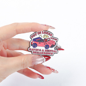 Dessin animé voiture Road <span class=keywords><strong>Rage</strong></span> émail broche humour sac à dos Badge vêtements accessoires cadeau bijoux pour amis - Product Image 5