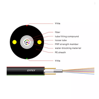Cables de fibra óptica para exteriores no metálicos GYFXY Unitube modo único 2 4 6 12 24Core Cable de fibra óptica para conductos de comunicación
