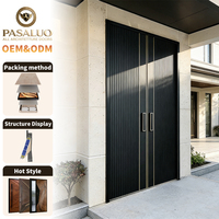 Portes d'entrée extérieures résidentielles en aluminium robuste pour villas, modèle 2026 OEM PSL, vente chaude