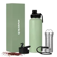 Sport kantine Bpa kostenlos heiß und kalt benutzer definierte Logo Tee Infuser Wasser flasche doppelwandige vakuum isolierte Wasser flasche