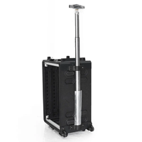 Profondeur 2U 6U 8U 12U 14U 16U PE 4U Étui de vol en plastique Antichoc Boîtier de serveur Rack en plastique dur 16U Étui de vol en rack avec roues
