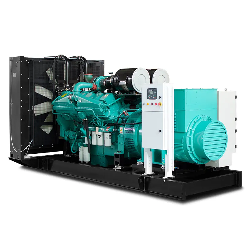 Generator diesel 700kw populer bertenaga oleh Cummins mesin KTA38-G2B 800KVA 850KVA generator terbuka
