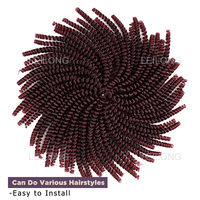 Sortie d'usine 8 pouces 110g pré-bouclé moelleux printemps Afro torsion Passion torsion tresses synthétique Crochet Ombre bouclés Extension de cheveux