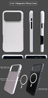 Coque de téléphone portable magnétique 2-en-1 par sublimation 3D personnalisée de haute qualité pour iPhone 16 Pro/16/17 Pro Max