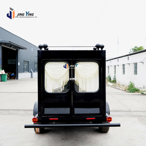 Remolque Fúnebre de Lujo Negro de Doble Eje con Ventanas Grandes y Cortinas, Precio de Fábrica para Servicios Funerarios - Product Image 3