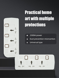 Protecteur de surtension standard à 3 prises personnalisables Prise universelle pour prise électrique et interrupteurs de maison - Product Image 5
