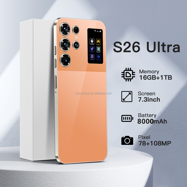 2026 New S26 Ultra 16GB RAM 5G Smartphone 7.3" HD Display Android15 GPS Navigation Face Recognition Unlock Dual SIM Mobile Phone