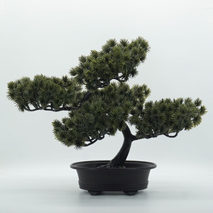 Bonsái de Pino Artificial Grande para Decoración del Hogar, Flores de Plástico para Sala de Estar - Product Image 4