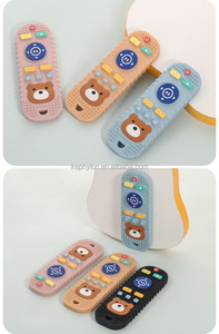 Jouet à mâcher doux anti-morsure <span class=keywords><strong>en</strong></span> silicone de qualité alimentaire pour bébé, motif dessin animé, télécommande, pour la dentition - Product Image 6