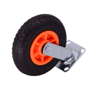 200mm Heavy Duty Rubber <strong>Industrial</strong> Trolley Fixed Caster Wheel - Product Image 3