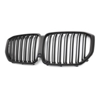Accessoires Auto Double Lattes Avant Rein Pare-chocs ABS Noir Mat Mesh Grill pour pour X5/X6 G05 2019-