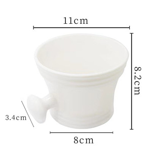 Nouveau modèle d'outils de toilettage pour hommes, tasse à savon moussant pour barbe, bol à raser en ABS pour le nettoyage des poils du cou en salon - Product Image 4