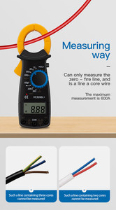 แคลมป์มิเตอร์ดิจิทัลสำหรับตรวจจับแบบ VC3266L + อุปนัยมัลติฟังก์ชันมัลติมิเตอร์ - Product Image 2