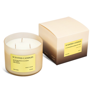 <span class=keywords><strong>Bougie</strong></span> parfumée en cire de soja de luxe haut de gamme, tendance, pour la décoration de la maison, personnalisée, en verre, à 3 mèches, pour le bain et le corps, vente en gros - Product Image 5