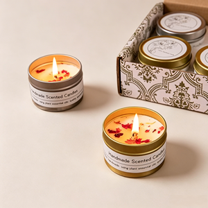 <b>Tin</b> Can Scented With Dried Flower Soy Wax Wedding Favor <b>Candle</b> for Bridesmaid Birthday Gift Home Decor - Product Image 2