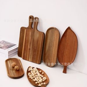 เขียงไม้กระถินณรงค์สีพื้น ถาดเสิร์ฟสำหรับครัวโรงแรม - Product Image 2