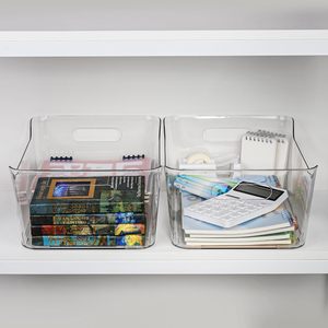 <strong>Plastic</strong> <strong>Storage</strong> <strong>Bins</strong> X-Large Large Pantry Organizer Clear <strong>Storage</strong> Containers Organizer Multi-Use <strong>Bins</strong> for Home Kitchen Cabinet - Product Image 3