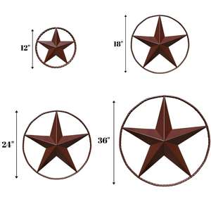 Metal estrella rústico Viejo Oeste país familia granja pared colgante decoración arte - Product Image 2
