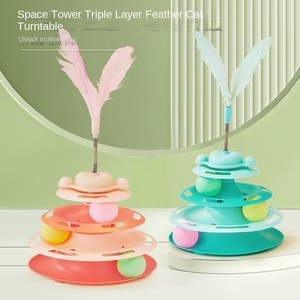 Cối Xay Gió bàn xoay bóng cho mèo New nhựa Kitten đồ chơi với Stick cắn pet đồ chơi cho mèo Giáo Dục Các mặt hàng nhựa biểu tượng tùy chỉnh - Product Image 2