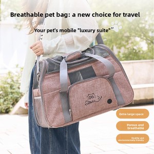 Transportín de Viaje para Perros y Gatos de Tela Oxford Transpirable con Malla, Amplio Espacio, Bolsa de Transporte para Mascotas que Evita el Efecto de Vapor CWB001 Hecho en China - Product Image 1