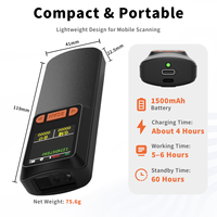 Lecteur de codes-barres portable OEM 1D 2D QR Code à décodage rapide, rechargeable et sans fil avec écran d'affichage