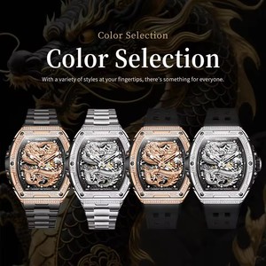 Envío Directo, Reloj de Pulsera GELATU Dragon, Mecánico Automático, de Alta Calidad, con Puntero, Moderno, Resistente al Agua, de Acero Inoxidable - Product Image 3