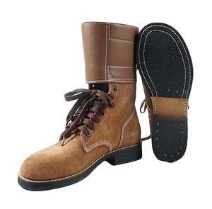 Ww2 American stivali in pelle taglio medio Coyote marrone caviglia tattica in acciaio deserto punta da combattimento scarpe lunghe da trekking per uomo - Product Image 4